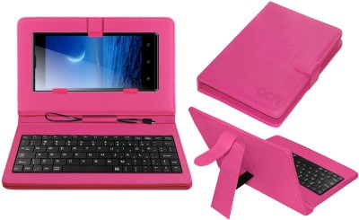 ACM Keyboard Case for Videocon Infinium Z50 Quad(Pink, Cases with Holder, Pack of: 1)