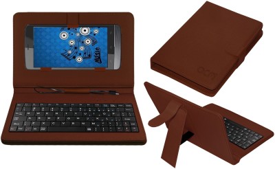 ACM Keyboard Case for Spice Stellar 518(Brown, Cases with Holder, Pack of: 1)