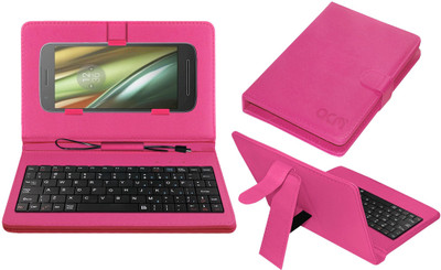 ACM Keyboard Case for Motorola Moto E3 Power(Pink, Cases with Holder, Pack of: 1)