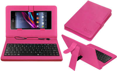ACM Keyboard Case for Sony Xperia Z1s(Pink, Cases with Holder, Pack of: 1)