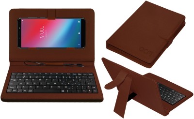 ACM Keyboard Case for Lava Z52 Pro(Brown, Cases with Holder, Pack of: 1)