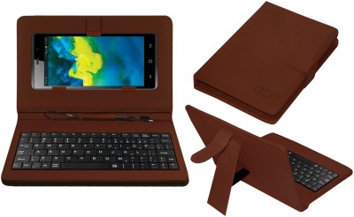 ACM Keyboard Case for Lyf Water 10(Brown, Cases with Holder, Pack of: 1)