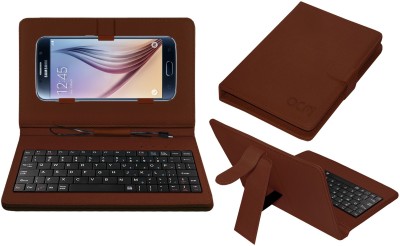 ACM Keyboard Case for Samsung Galaxy S6(Brown, Cases with Holder, Pack of: 1)