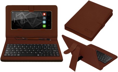 ACM Keyboard Case for Videocon Krypton 4g V50fa(Brown, Cases with Holder, Pack of: 1)