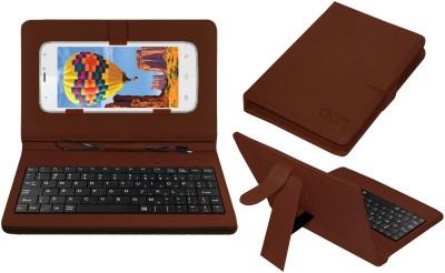 ACM Keyboard Case for Intex Aqua I14(Brown, Cases with Holder, Pack of: 1)