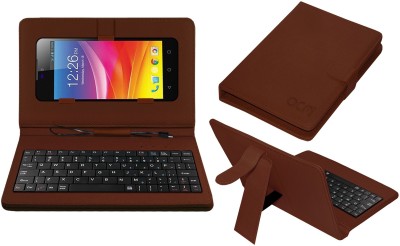 ACM Keyboard Case for Micromax Selfie 2(Brown, Cases with Holder, Pack of: 1)