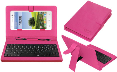 ACM Keyboard Case for Intex Cloud M5 Ii Dual(Pink, Cases with Holder, Pack of: 1)