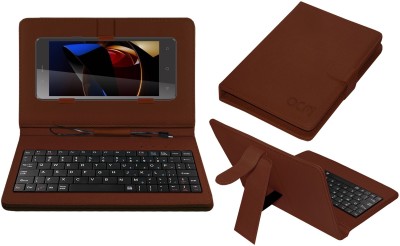 ACM Keyboard Case for Swipe Elite 2 Plus(Brown, Cases with Holder, Pack of: 1)