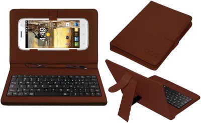 ACM Keyboard Case for Spice Mi-502n Smart Flo Pace 3(Brown, Cases with Holder, Pack of: 1)