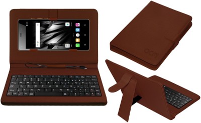 ACM Keyboard Case for Micromax Canvas 5 Lite Q463(Brown, Cases with Holder, Pack of: 1)