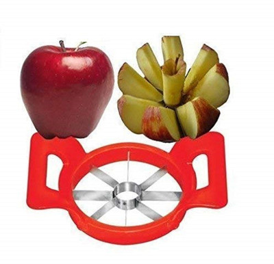 Anirdesh Stainless Steel Blades with High Food Grade Plastic Apple Slicer Cutter | Crozier Plastic Apple Cutter Manual Fruit Slicer Divider – Pack of 1 Apple Slicer(1 Apple Cutter)