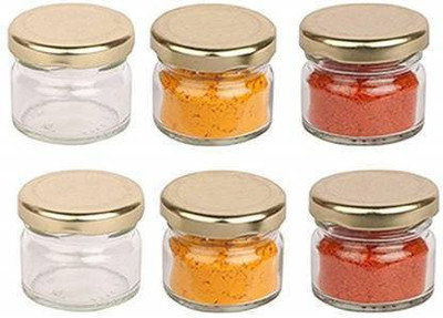 Avastro Glass Grocery Container  - 30 ml(Pack of 6, White)