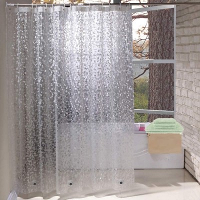 DAZE 274 cm (9 ft) PVC Room Darkening Shower Curtain Single Curtain(Plain, Clear)