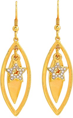 GehenabyEstele Gehena by Estele - Gold Tone Star canoe Drop Earrings Alloy Drops & Danglers