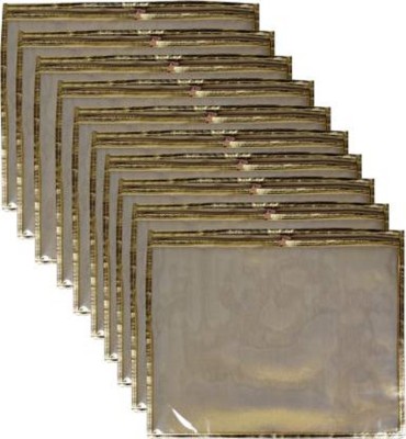 MR.INDIAN 12 Cover Golden Non Woven Zipper Waterproof Cover, GOLDEN_SARE_COVER_10Pcs (Gold) I khodal bag(Gold)