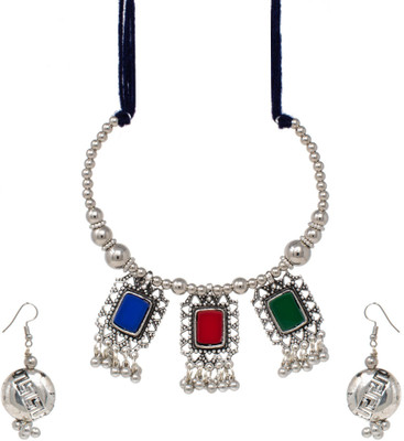 Meira Jewellery Alloy Gold-plated Multicolor Jewellery Set(Pack of 1)