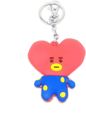 Arkanum ARK1259 Tata BTS Army 2D Silicone Rubber Heavy Keyring Keyring Key Chain