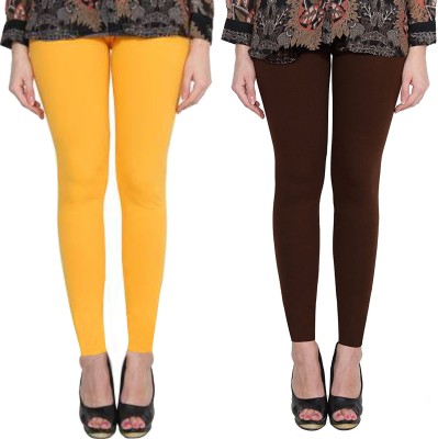 Clarita Ankle Length Ethnic Wear Legging(Yellow, Brown, Solid)