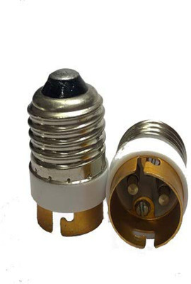 ECOBELL E27 to B22 Base Converter Adaptor Plastic, Copper, Aluminium Light Socket(Pack of 2)