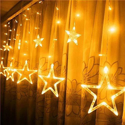 iWin 12 LEDs 2.49 m Gold Steady Star Rice Lights(Pack of 1)