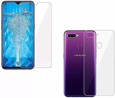ISHANGEL Front and Back Screen Guard for OPPO F9,F9 PRO, Gorilla Hammer Proof, flexible fiber unbreakable Screen Protector, [Not a Tempered Glass](Pack of 2)