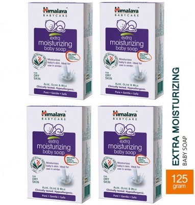 HIMALAYA extra moisturizing baby soap 125gm (PACK OF 4)(4 x 125 g)