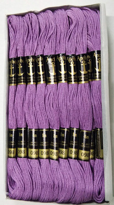 Quickcollection Cotton Anchor Thread Skeins Stitched Embroidery/Long Stranded Shade 098 Thread(8 m Pack of25)