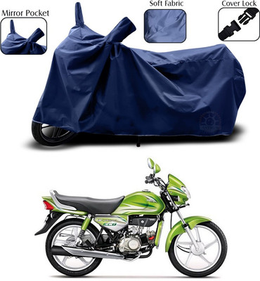 ANTHUB Two Wheeler Cover for Hero(HF Deluxe Eco, Blue)