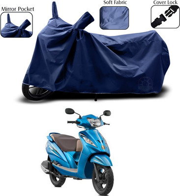 SEBONGO Waterproof Two Wheeler Cover for TVS(Wego, Blue)