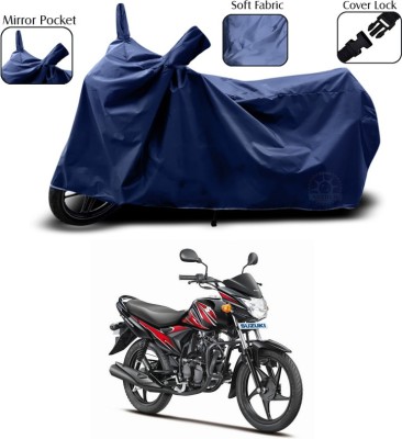 ANTHUB Waterproof Two Wheeler Cover for Suzuki(Hayate, Blue)