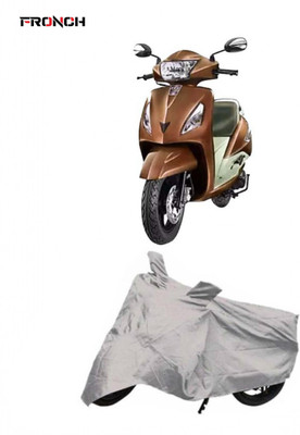 FRONCH Two Wheeler Cover for TVS(Jupiter, Silver)