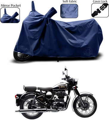 SEBONGO Two Wheeler Cover for Royal Enfield(Classic Chrome, Blue)