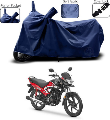 ANTHUB Two Wheeler Cover for Honda(Dream Yuga, Blue)