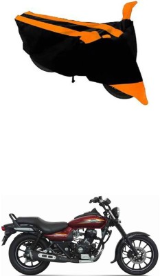 RONISH Two Wheeler Cover for Bajaj(Avenger 150 Street, Black, Orange)