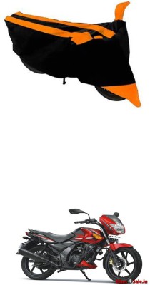 RONISH Two Wheeler Cover for TVS(Flame DS 125, Black, Orange)