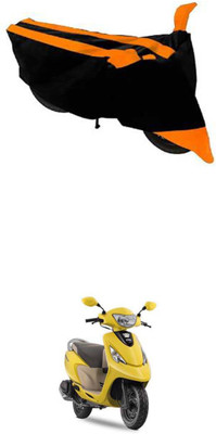 Mdstar Waterproof Two Wheeler Cover for TVS(Zest, Black, Orange)