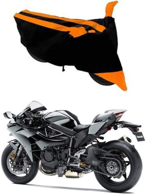 RONISH Two Wheeler Cover for Kawasaki(Ninja H2, Black, Orange)