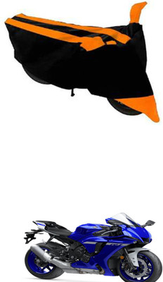 RONISH Two Wheeler Cover for Yamaha(YZF R1, Black, Orange)