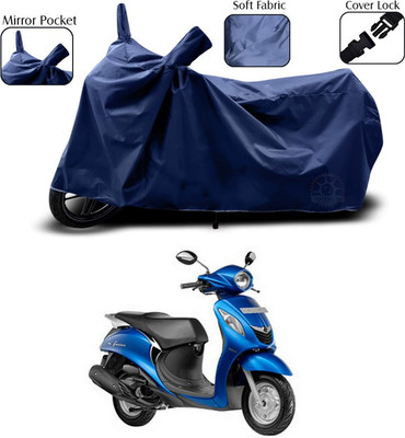 ANTHUB Two Wheeler Cover for Yamaha(Fascino, Blue)