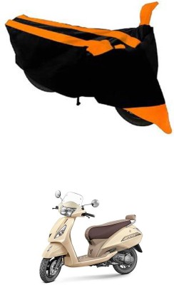 RONISH Two Wheeler Cover for TVS(Jupiter classic, Black, Orange)