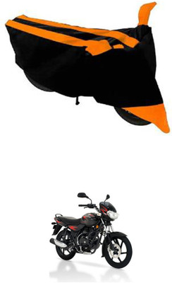 RONISH Two Wheeler Cover for Bajaj(Discover 135, Black, Orange)