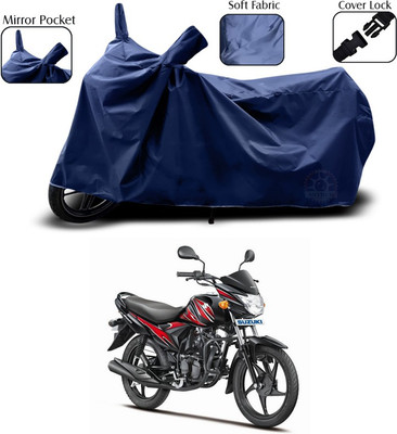 ANTHUB Two Wheeler Cover for Suzuki(Hayate, Blue)