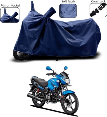 SEBONGO Two Wheeler Cover for Hero(Glamour Programmed FI, Blue)