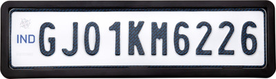 JAY BALAJI Car Number Plate Frame Front and Back Side, Holder for Universal for all Car Models Frame Car Number Plate(Plastic 15 cm  x  25 cm)