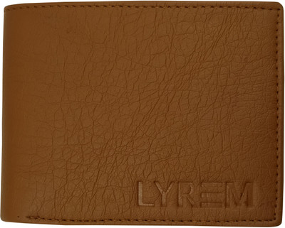 LYREM Men Casual Tan Artificial Leather Wallet(3 Card Slots)