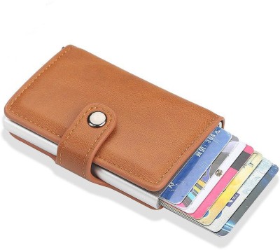 True Human Men Brown Artificial Leather Card Holder(7 Card Slots)