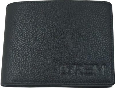 LYREM Men Casual Black Artificial Leather Wallet(3 Card Slots)