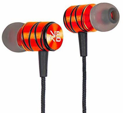 Noizzy Box Wired in-Ear Headphones with Mic Wired Headset(Orange::Black, In the Ear)
