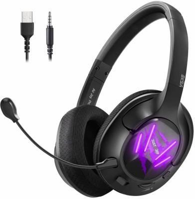 EKSA E3 Wired Gaming Headset(Purple, On the Ear)