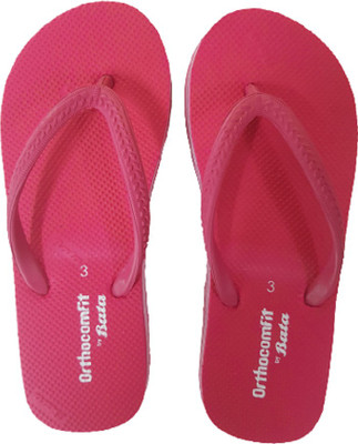 Bata Women Flip Flops(Pink , 4)